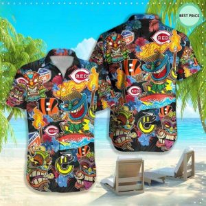 FC Cincinnati Cincinnati Stingers Cincinnati Reds Hawaiian Shirt, Cincinnati Reds Hawaiian Shirt - T-Shirt, Sweatshirt, Hoodie