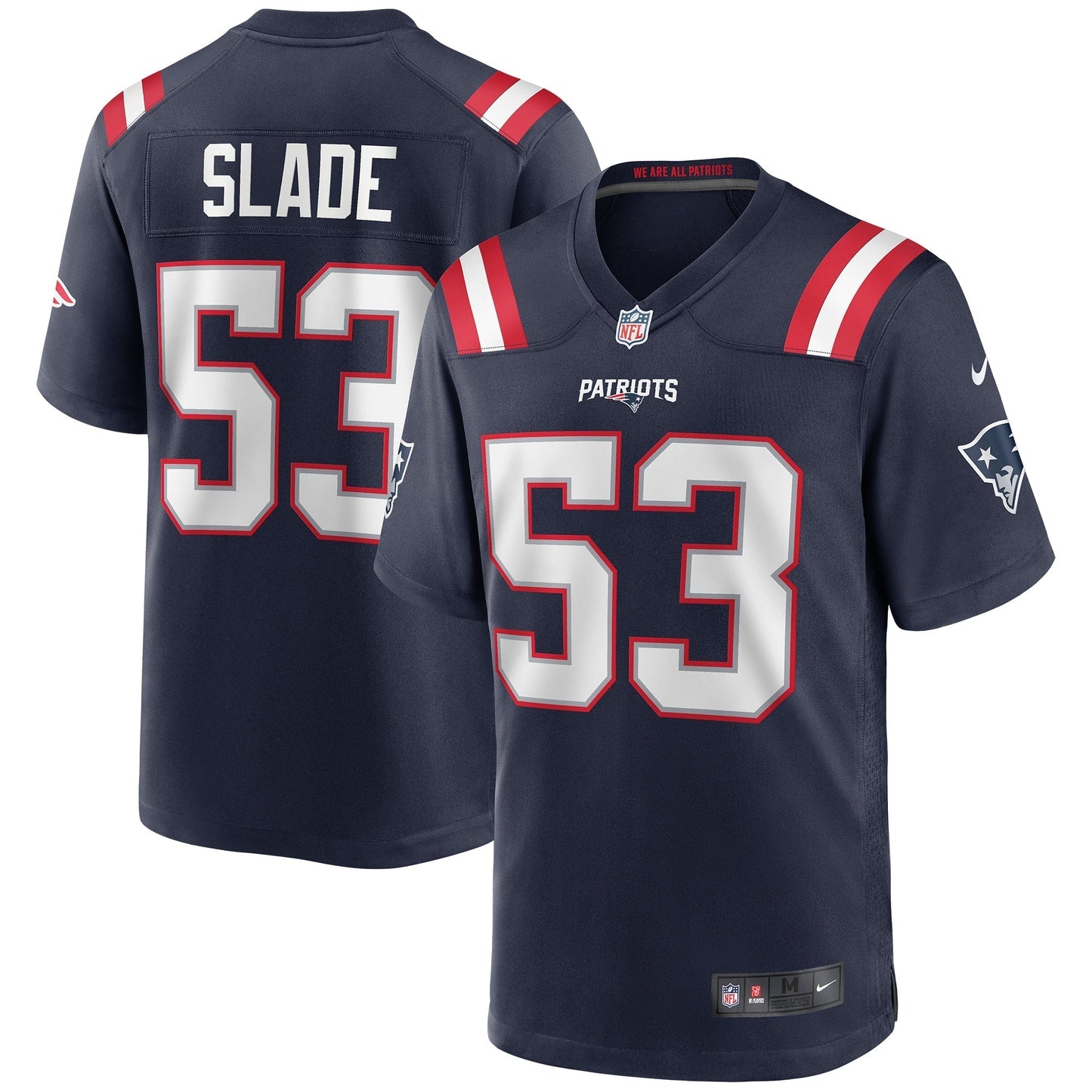 New England Patriots Chris Slade Navy Game Retired Player Jersey football jersey product view 1