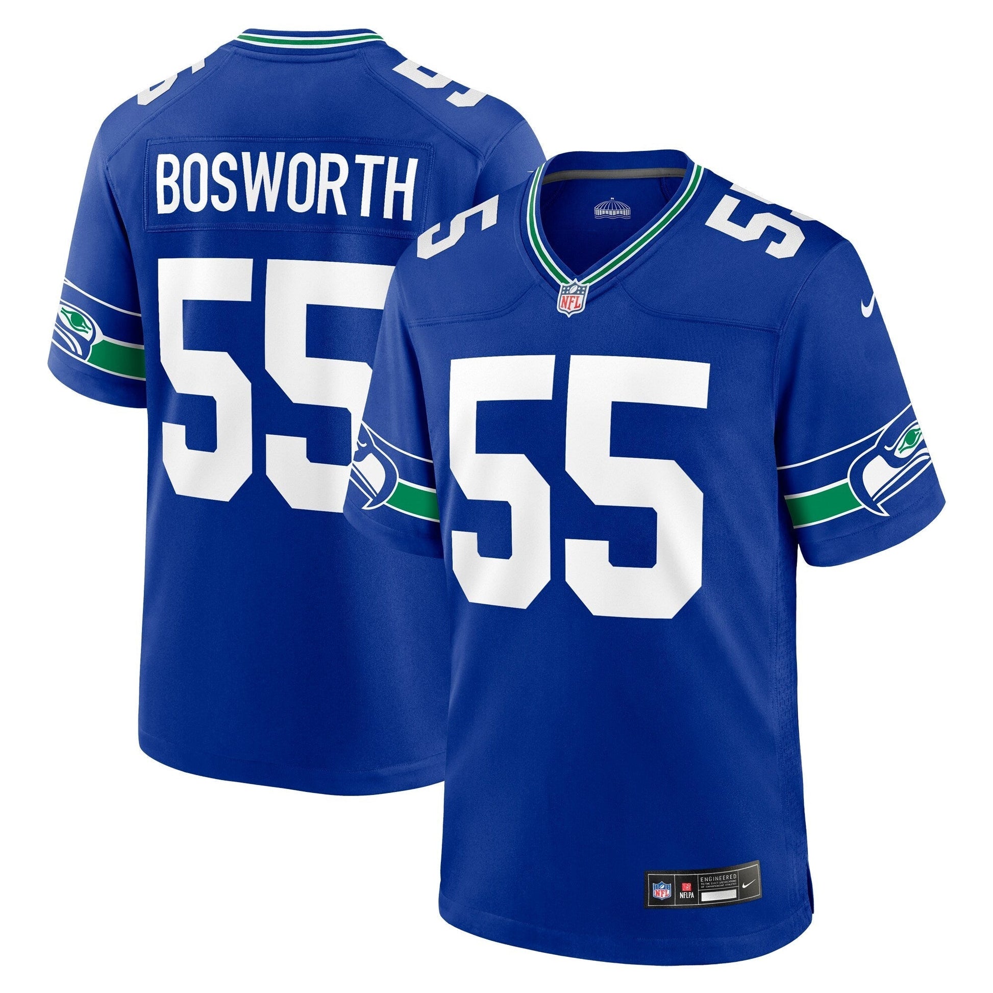 Seattle Seahawks Brian Bosworth Royal Retired Player Alternate Game Jersey football jersey product view 1