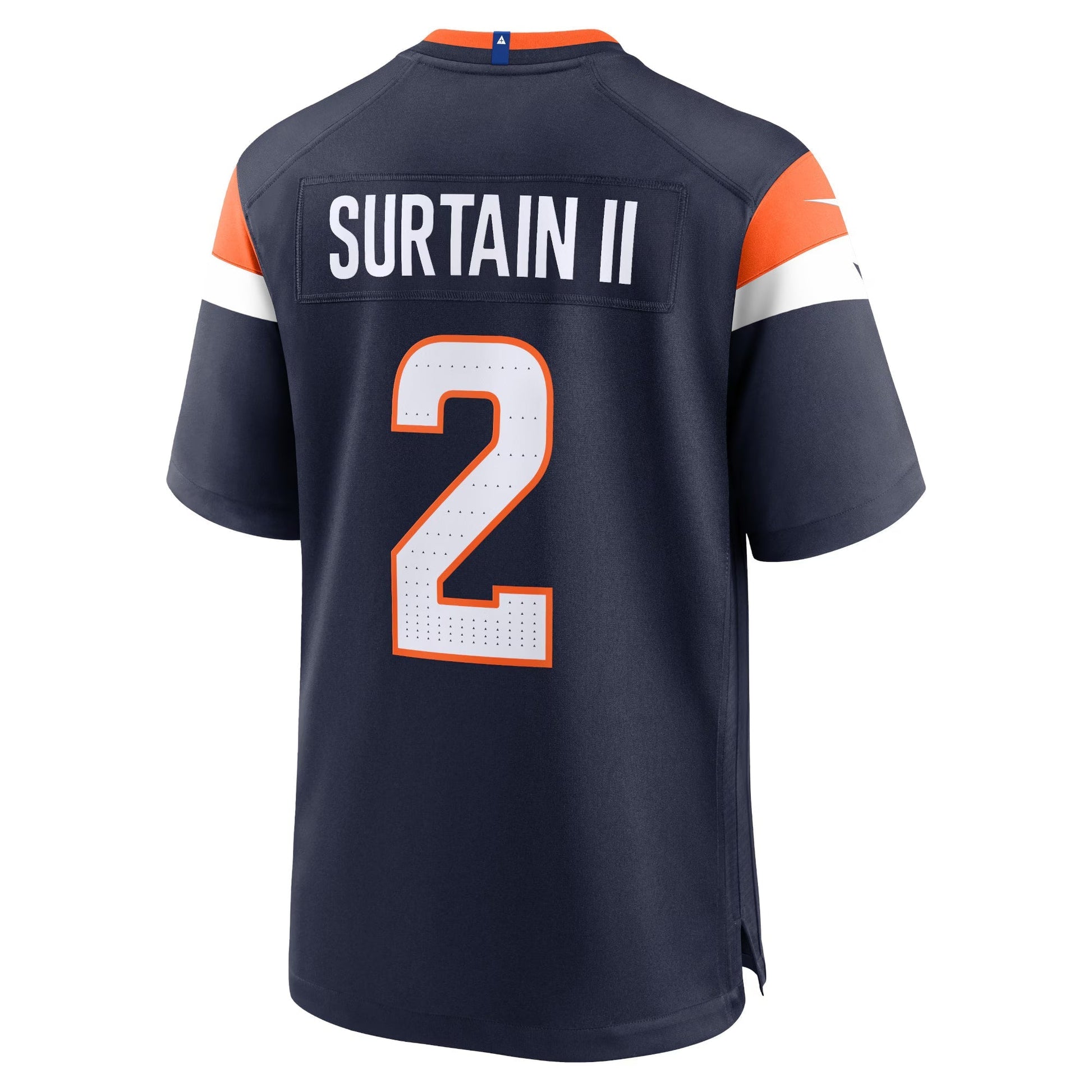 Denver Broncos Patrick Surtain II Navy Mile High Collection Alternate Game Jersey football jersey product view 2