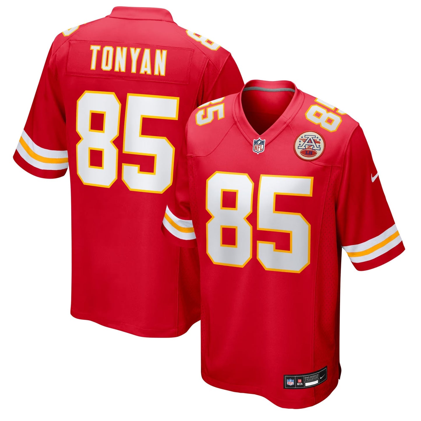 Kansas City Chiefs Robert Tonyan Red Team Game Jersey football jersey product view 1