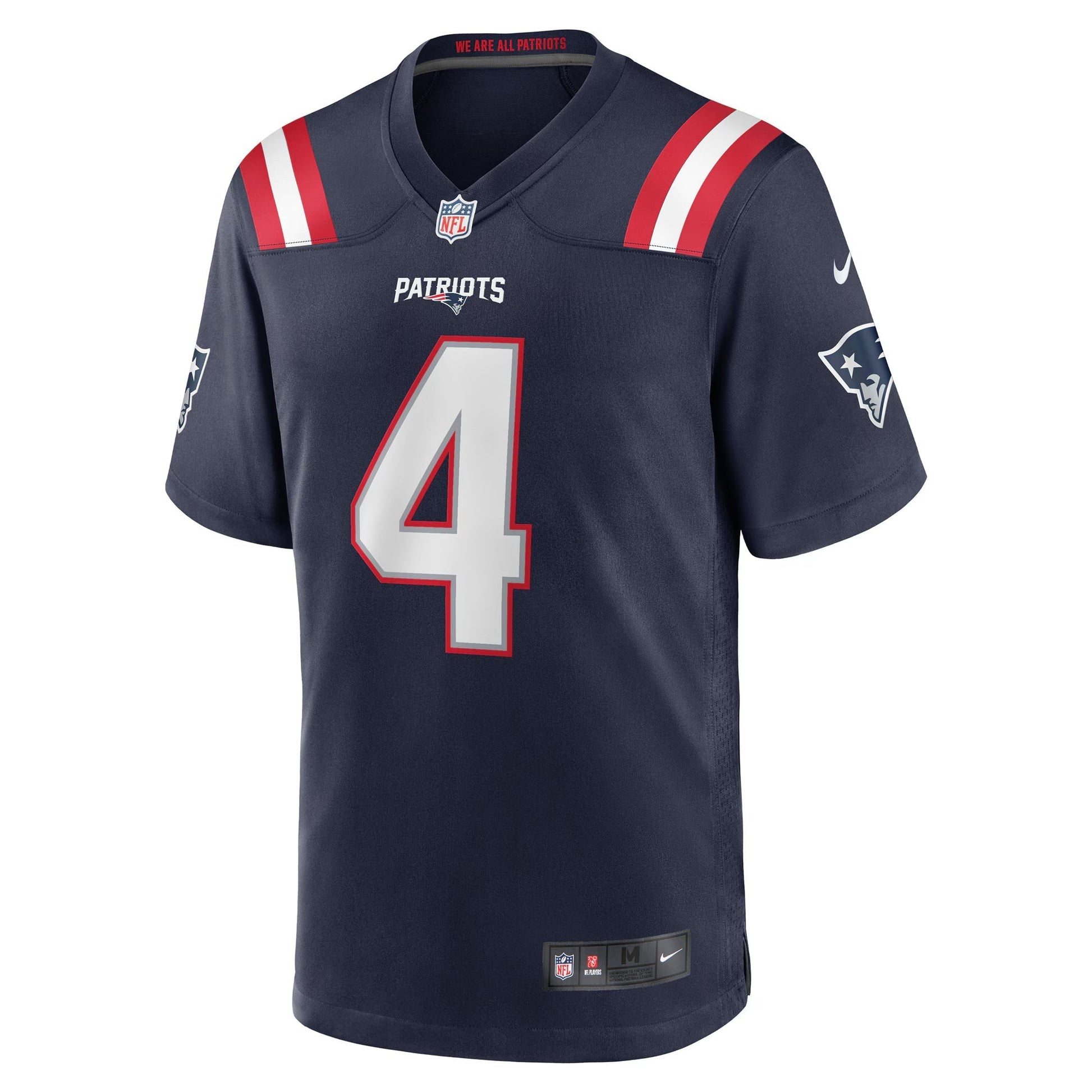 New England Patriots Bailey Zappe Navy Game Player Jersey football jersey product view 1