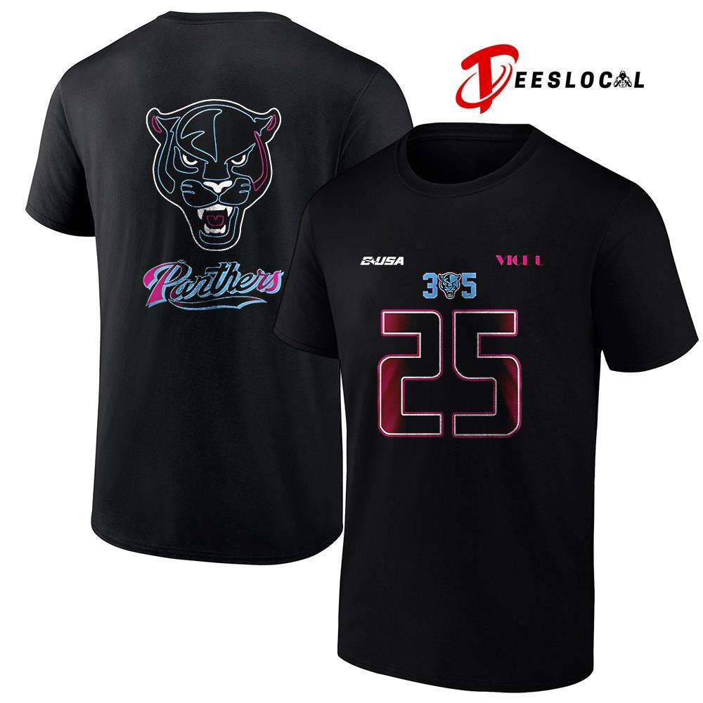 FIU Panthers 305 25 volume III neon lights graphic shirt Unisex T-shirt, Sweatshirt, Hoodie, Long Sleeve Tee - T-Shirt, Sweatshirt, Hoodie