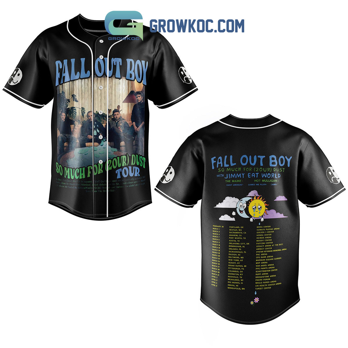 Fall Out Boy So Much For 20ur Dust With Jimmy Eat World Baseball Jersey Unisex T-shirt, Sweatshirt, Hoodie, Long Sleeve Tee - T-Shirt, Sweatshirt, Hoodie
