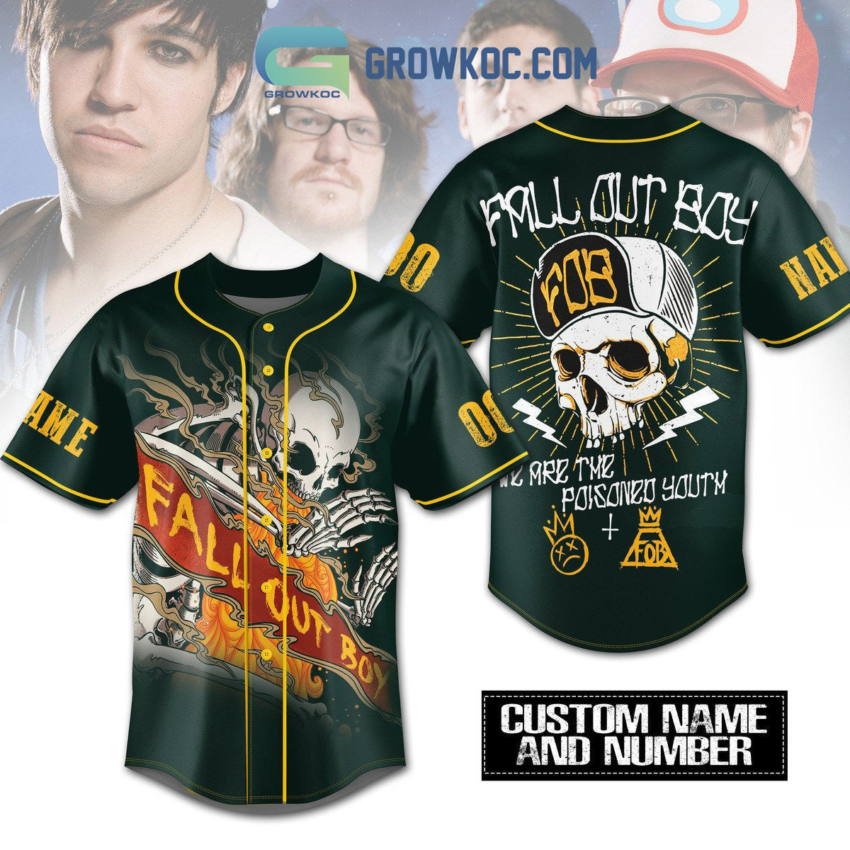Fall Out Boy We Are The Poisoned Youtm Personalized Baseball Jersey Unisex T-shirt, Sweatshirt, Hoodie, Long Sleeve Tee - T-Shirt, Sweatshirt, Hoodie