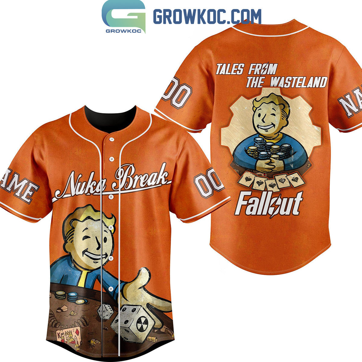 Fallout Nuka Break Tales From The Wasteland Personalized Baseball Jersey Unisex T-shirt, Sweatshirt, Hoodie, Long Sleeve Tee - T-Shirt, Sweatshirt, Hoodie