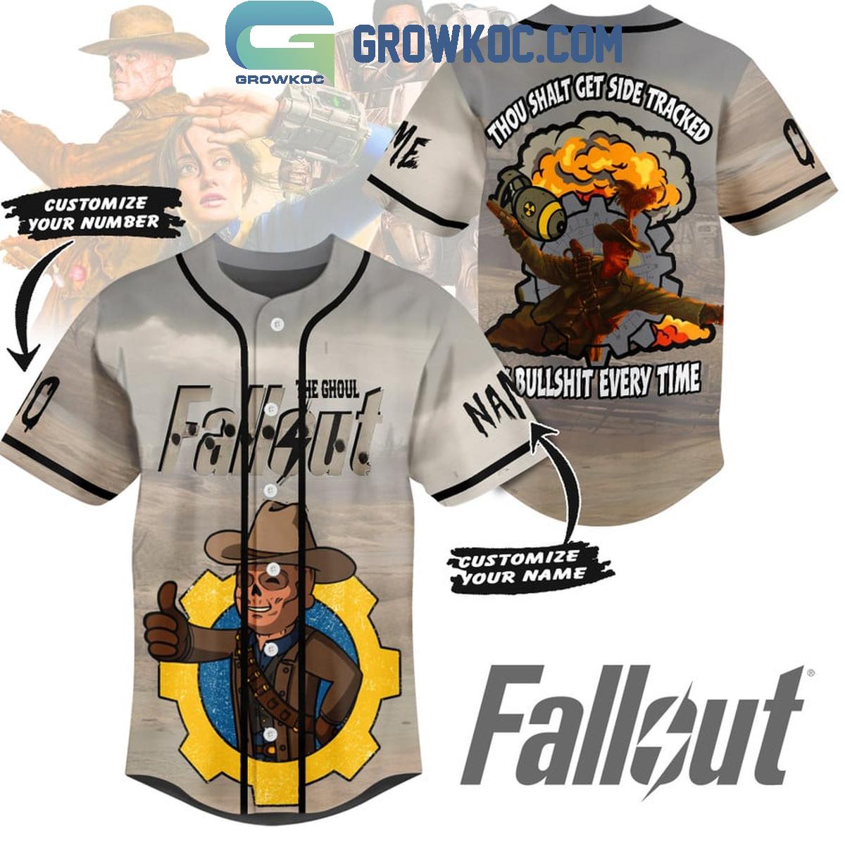 Fallout Thou Shalt Get Side Tracked Personalized Baseball Jersey Unisex T-shirt, Sweatshirt, Hoodie, Long Sleeve Tee - T-Shirt, Sweatshirt, Hoodie
