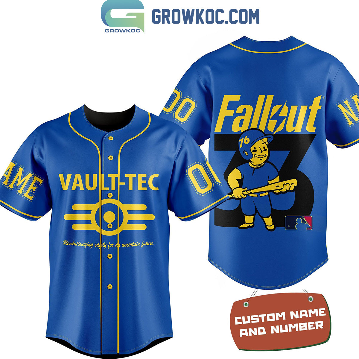 Fallout Vault-Tec Revolutionizing Safety For An Uncertain Future Personalized Baseball Jersey - T-Shirt, Sweatshirt, Hoodie