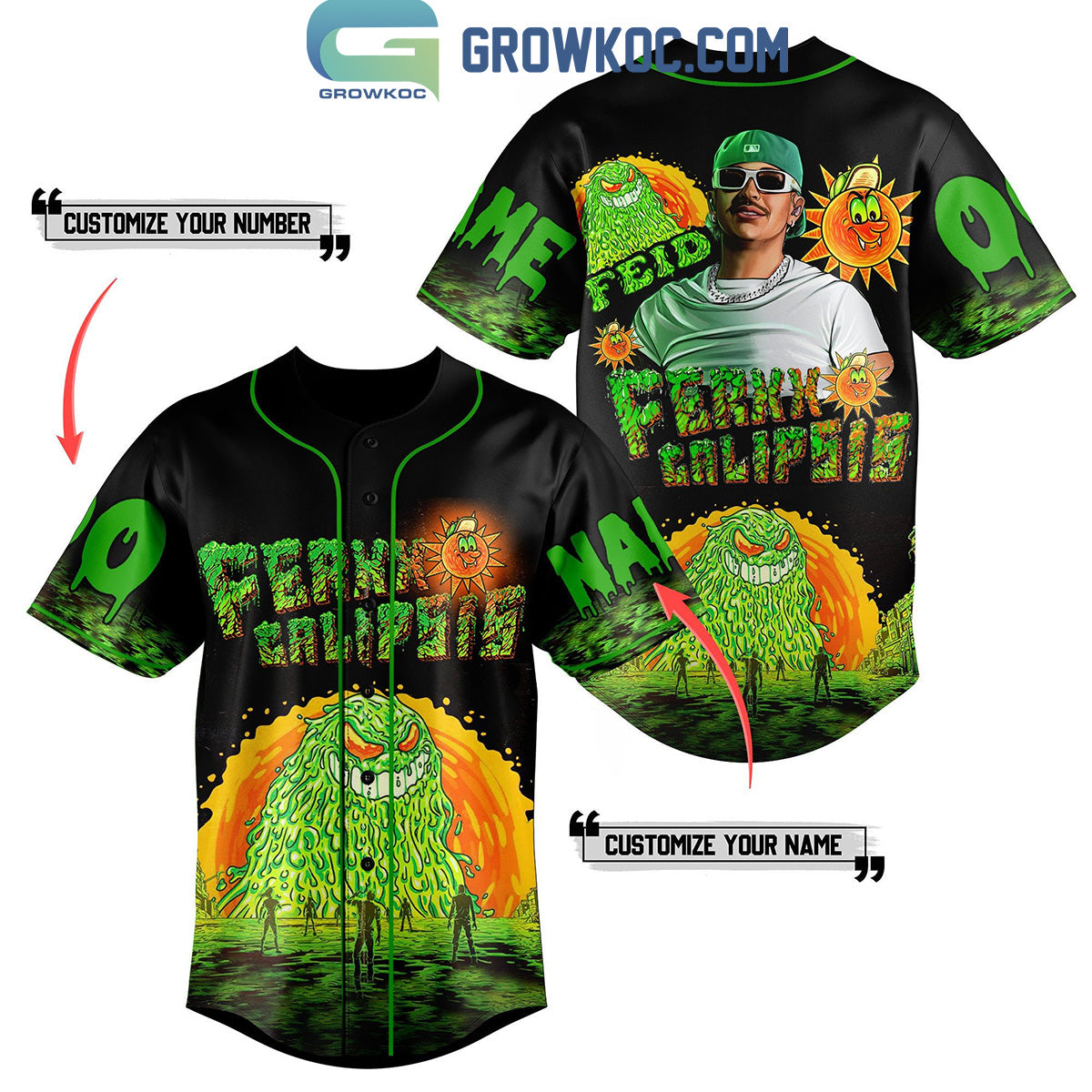 Feid Ferxxo Calipsis 2024 Tour Personalized Baseball Jersey Unisex T-shirt, Sweatshirt, Hoodie, Long Sleeve Tee - T-Shirt, Sweatshirt, Hoodie