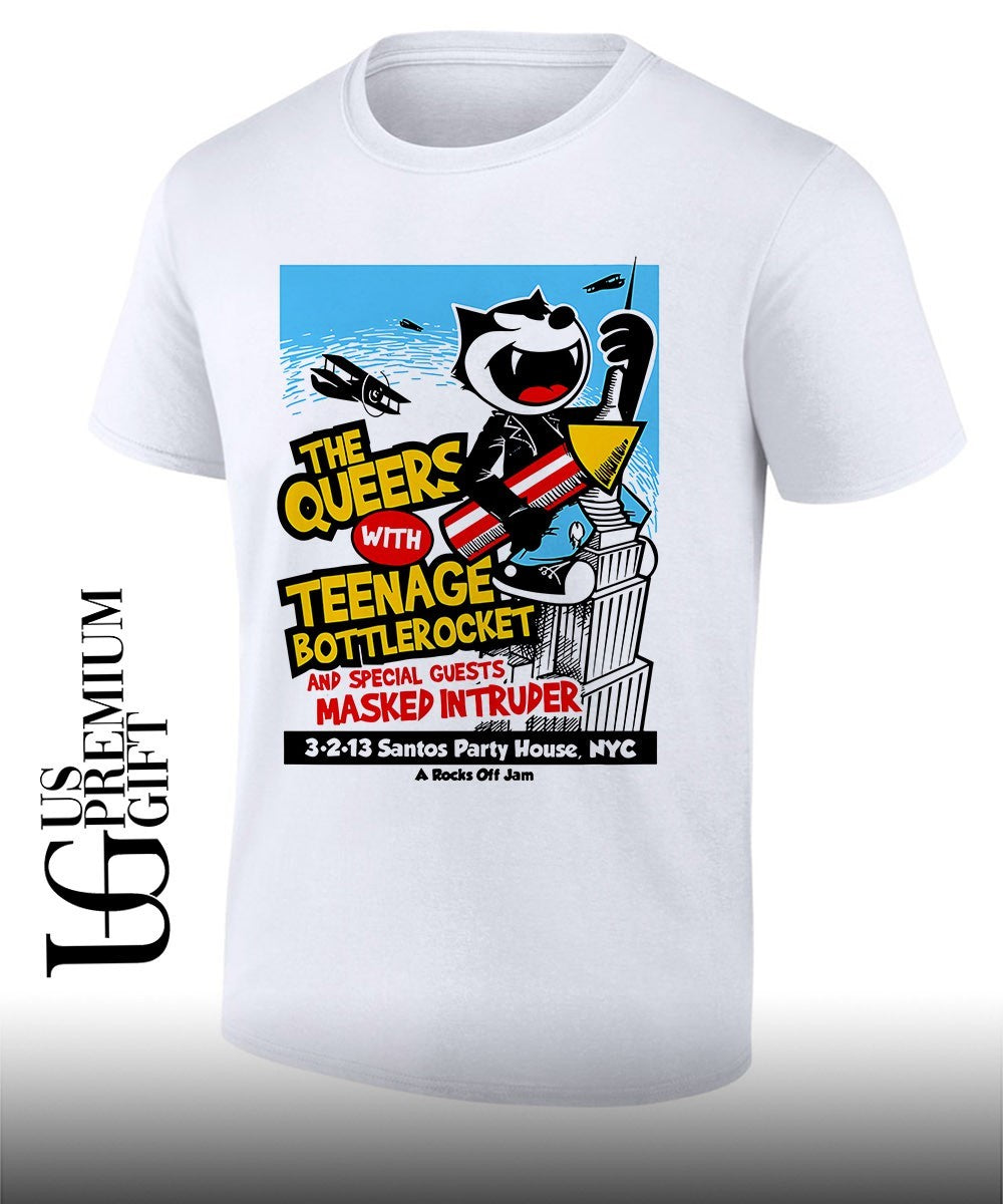 Felix the Cat The Queers Teenage Bottlerocket Masked Intruder Santos Party House shirt Unisex T-shirt, Sweatshirt, Hoodie, Long Sleeve Tee - T-Shirt, Sweatshirt, Hoodie
