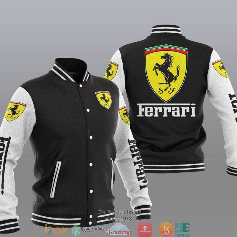 Ferrari Car brand Baseball Jacket Unisex T-shirt, Sweatshirt, Hoodie, Long Sleeve Tee - T-Shirt, Sweatshirt, Hoodie