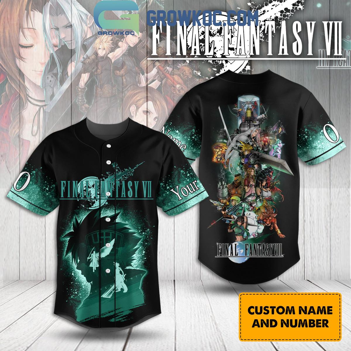 Final Fantasy VII All Characters All Arc Personalized Baseball Jersey Unisex T-shirt, Sweatshirt, Hoodie, Long Sleeve Tee - T-Shirt, Sweatshirt, Hoodie