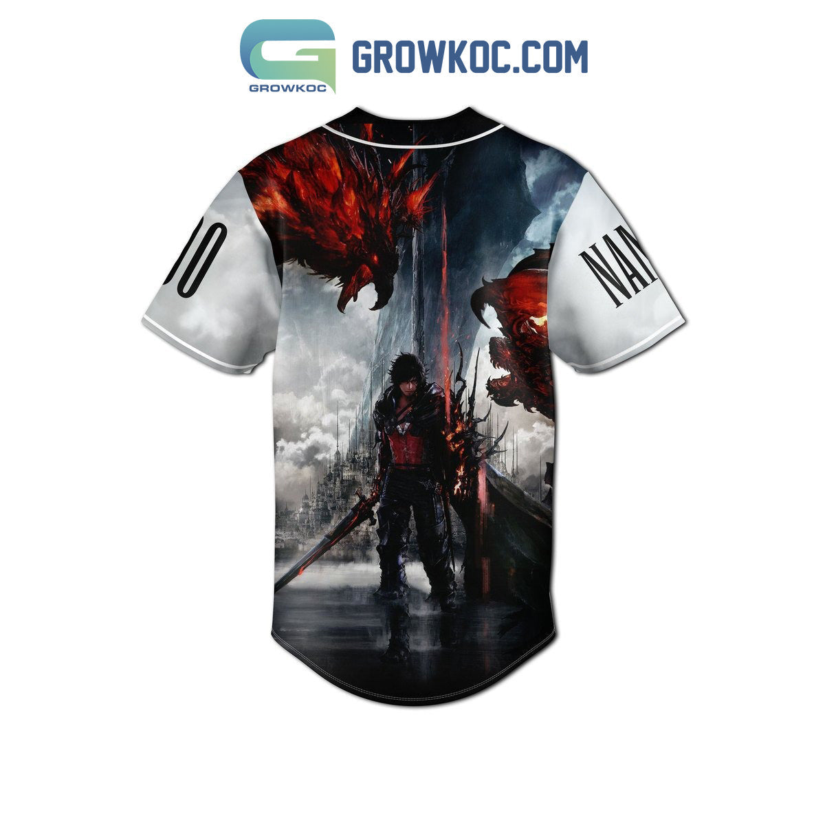 Final Fantasy XVI Personalized Baseball Jersey Unisex T-shirt, Sweatshirt, Hoodie, Long Sleeve Tee - T-Shirt, Sweatshirt, Hoodie