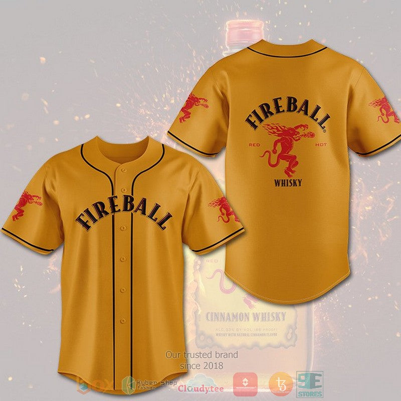 Fireball Cinnamon Whisky medium amber Baseball shirt Unisex T-shirt, Sweatshirt, Hoodie, Long Sleeve Tee - T-Shirt, Sweatshirt, Hoodie
