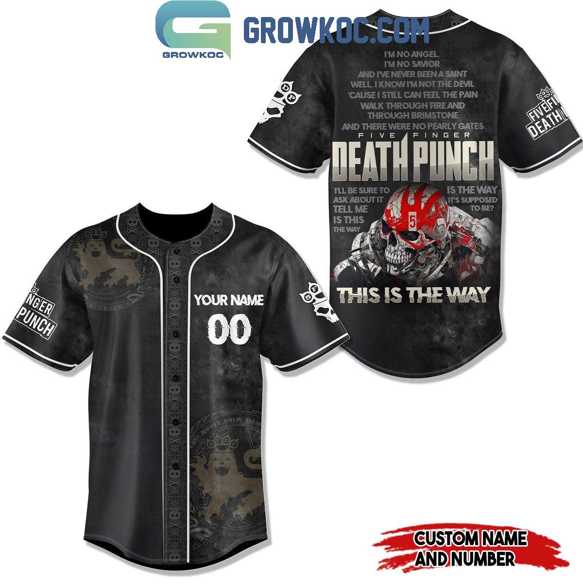 Five Finger Death Punch Im No Angel Im No Savior Personalized Baseball Jersey Unisex T-shirt, Sweatshirt, Hoodie, Long Sleeve Tee - T-Shirt, Sweatshirt, Hoodie