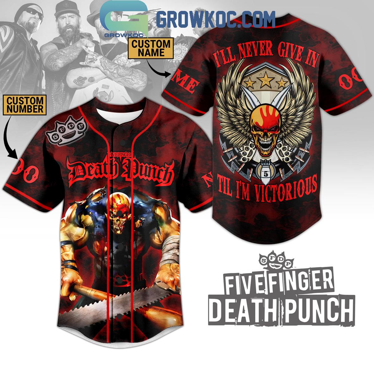 Five Finger Death Punch Im Victorious Personalized Baseball Jersey Unisex T-shirt, Sweatshirt, Hoodie, Long Sleeve Tee - T-Shirt, Sweatshirt, Hoodie