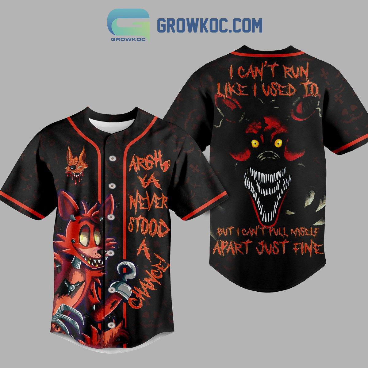 Five Night At Freddy Argh Ya Never Stood A Chance Baseball Jersey Unisex T-shirt, Sweatshirt, Hoodie, Long Sleeve Tee - T-Shirt, Sweatshirt, Hoodie