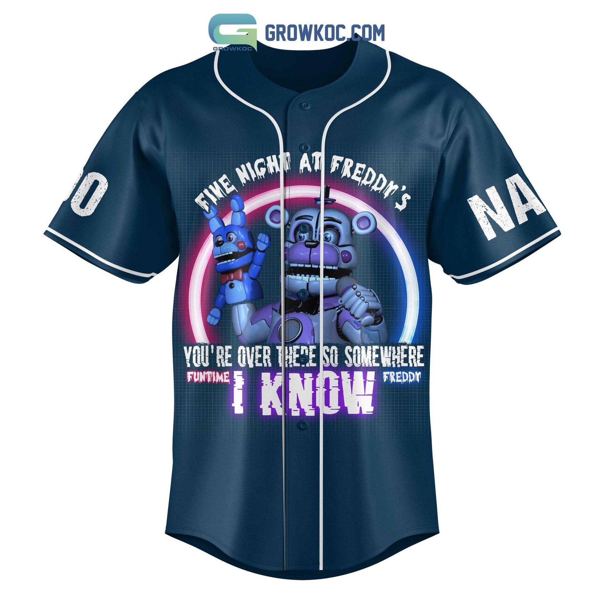 Five Night At Freddys Youre Over There So Somewhere Funtime I Know Personalized Baseball Jersey - T-Shirt, Sweatshirt, Hoodie