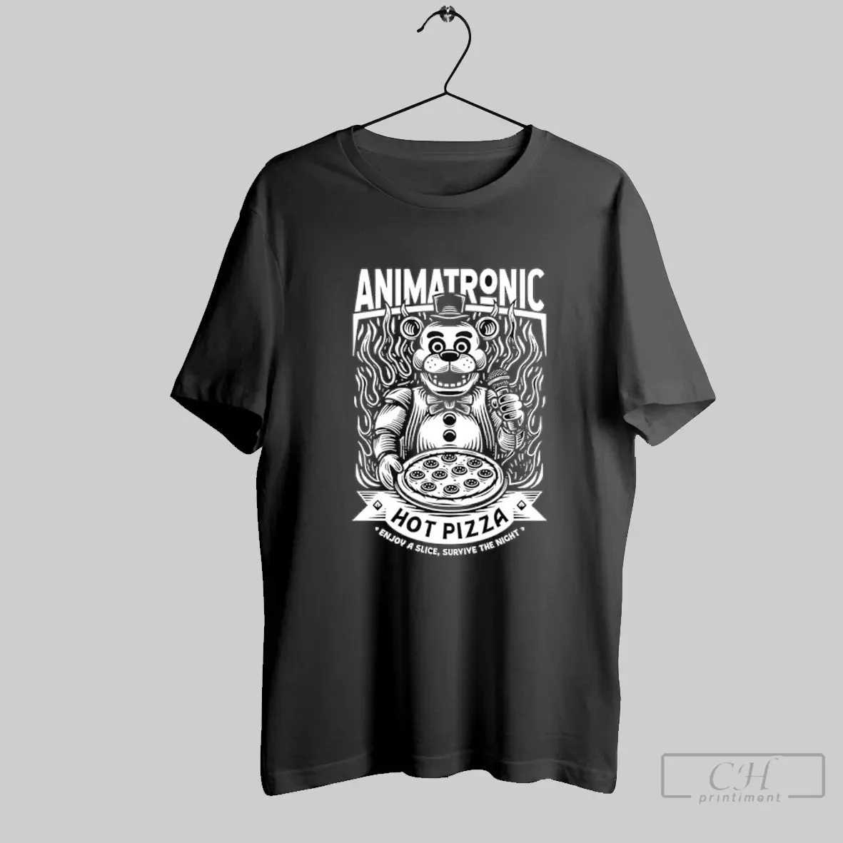 Five Nights Freddys Animatronic Hot Pizza Enjoy Slice Survive Night T-Shirts, Hoodie, Sweatshirt - T-Shirt, Sweatshirt, Hoodie