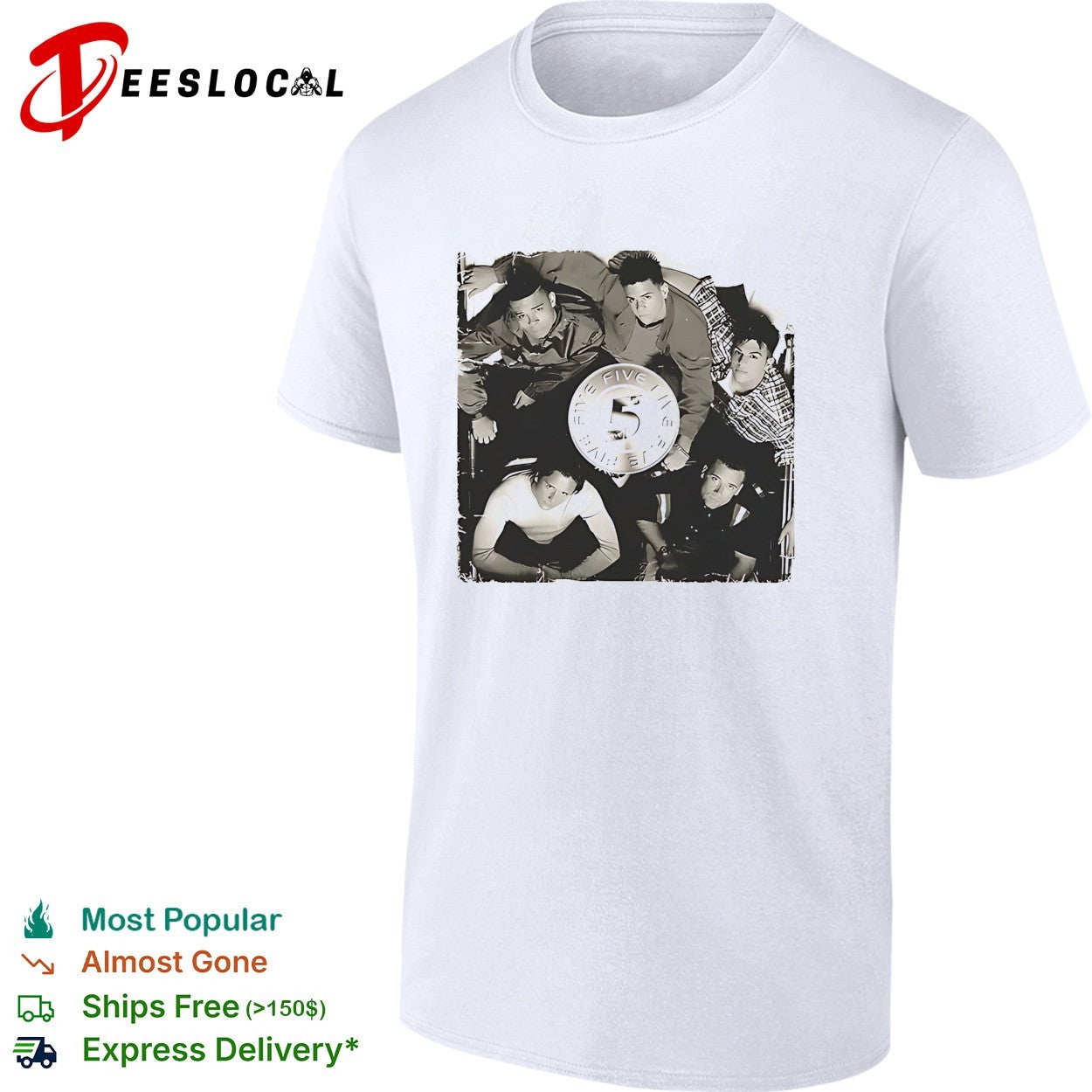 Five band photo shirt Unisex T-shirt, Sweatshirt, Hoodie, Long Sleeve Tee - T-Shirt, Sweatshirt, Hoodie