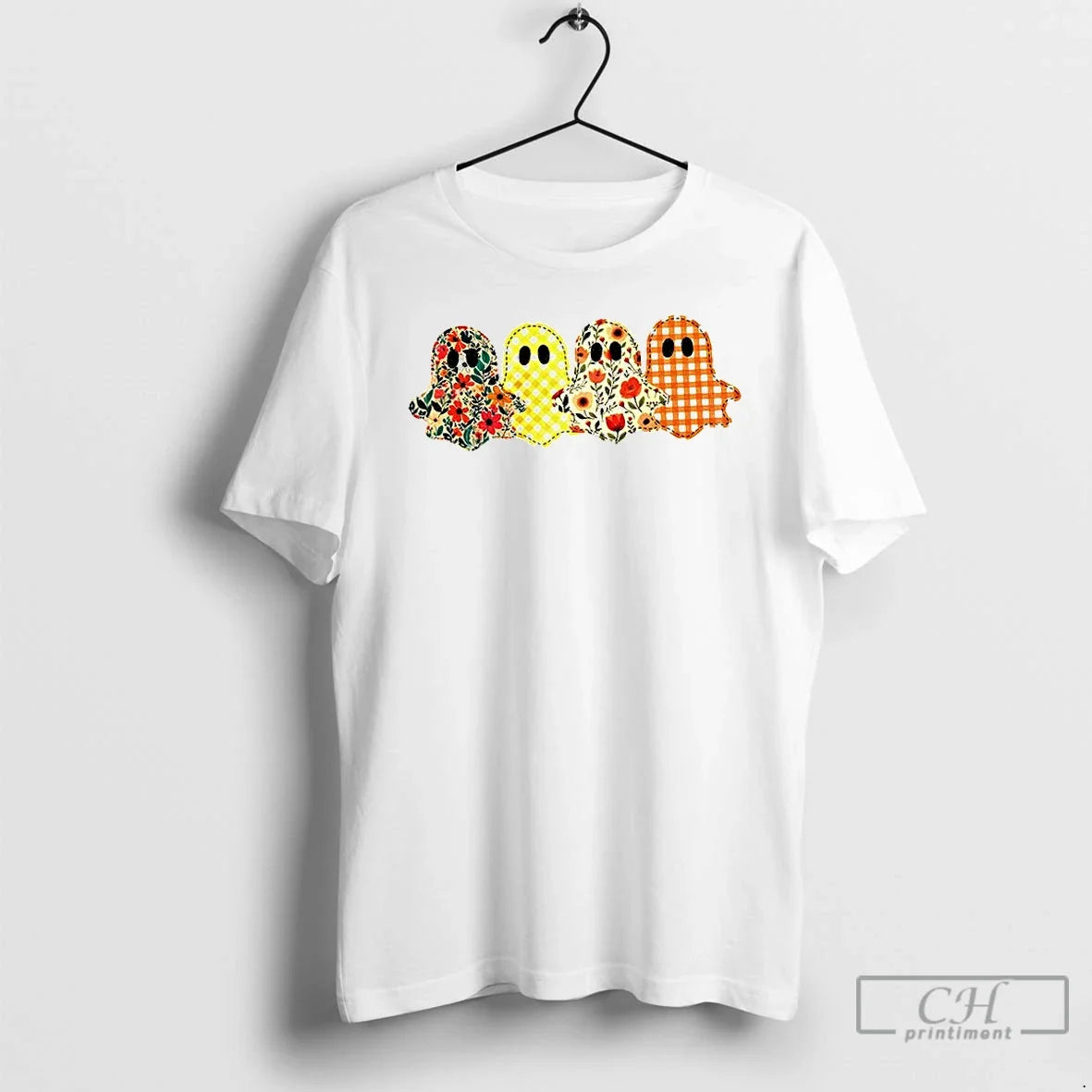 Floral Ghost Preppy Spooky Season Halloween T-Shirts, Hoodie, Sweatshirt - T-Shirt, Sweatshirt, Hoodie