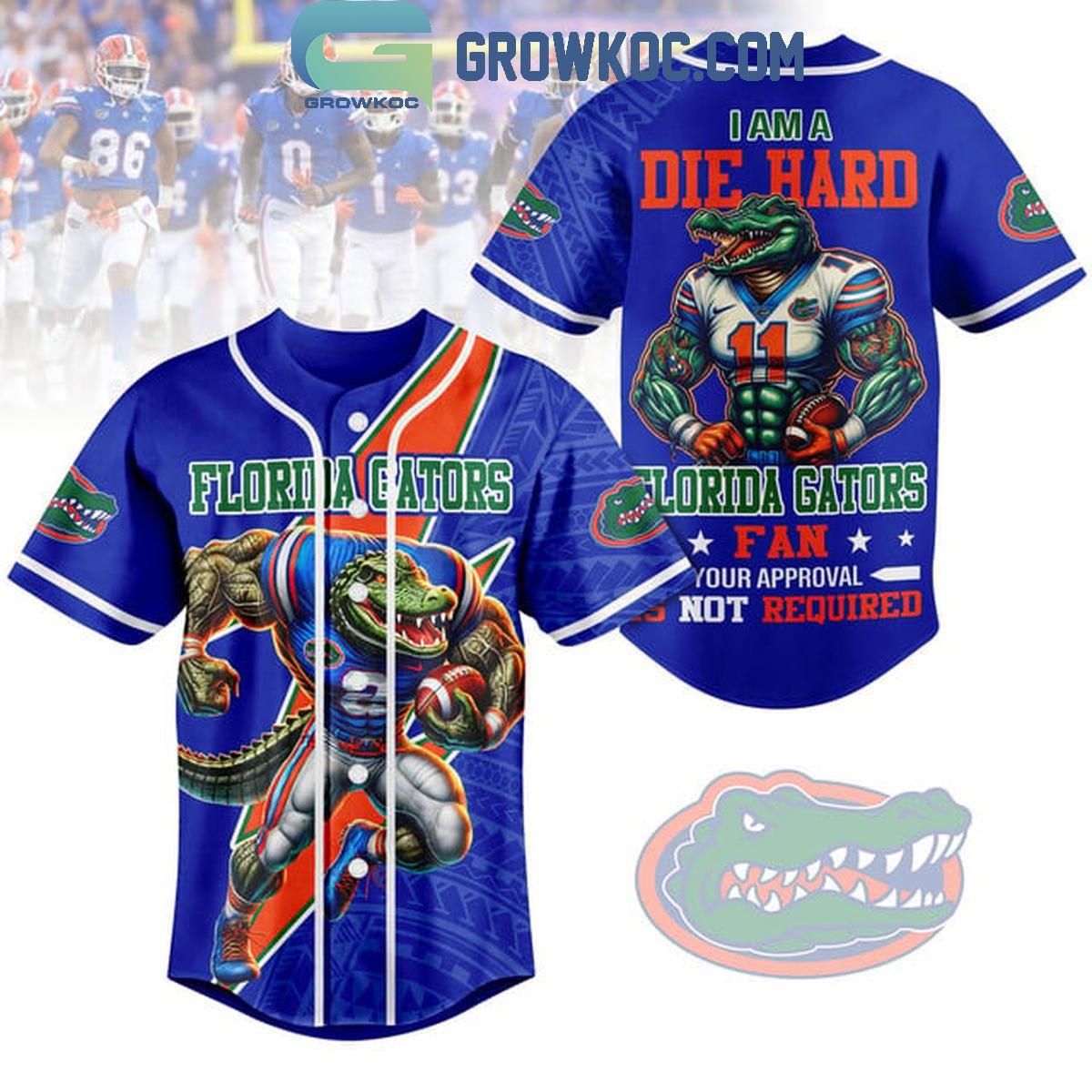 Florida Gators Die Hard Fan Forever Personalized Baseball Jersey Unisex T-shirt, Sweatshirt, Hoodie, Long Sleeve Tee - T-Shirt, Sweatshirt, Hoodie