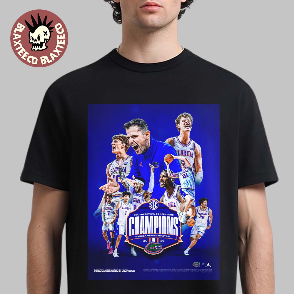 Florida Gators Mens Basketball 2026 SEC Southeastern Conference Champions T-Shirt Unisex T-shirt, Sweatshirt, Hoodie, Long Sleeve Tee - T-Shirt, Sweatshirt, Hoodie