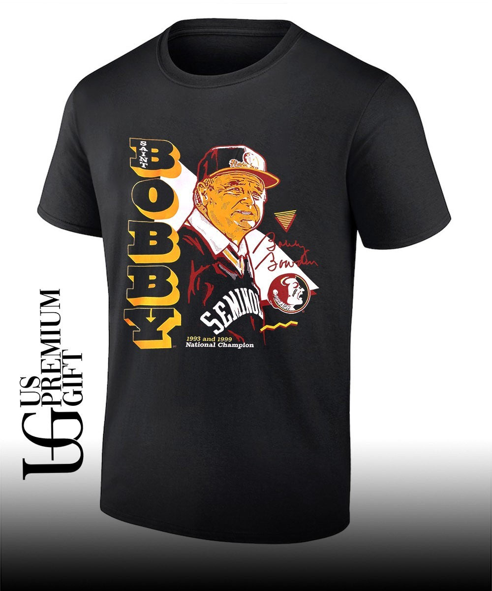 Florida State Seminoles Bobby Bowden 1993 and 1999 National Champion Saint signature shirt - T-Shirt, Sweatshirt, Hoodie