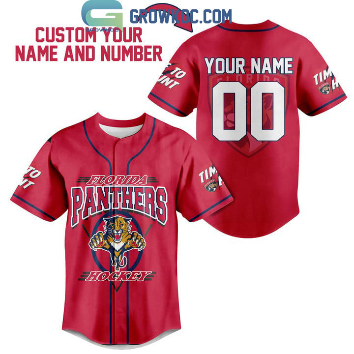 Florida Panthers Hockey Time To Hunt Baseball Jersey Unisex T-shirt, Sweatshirt, Hoodie, Long Sleeve Tee - T-Shirt, Sweatshirt, Hoodie