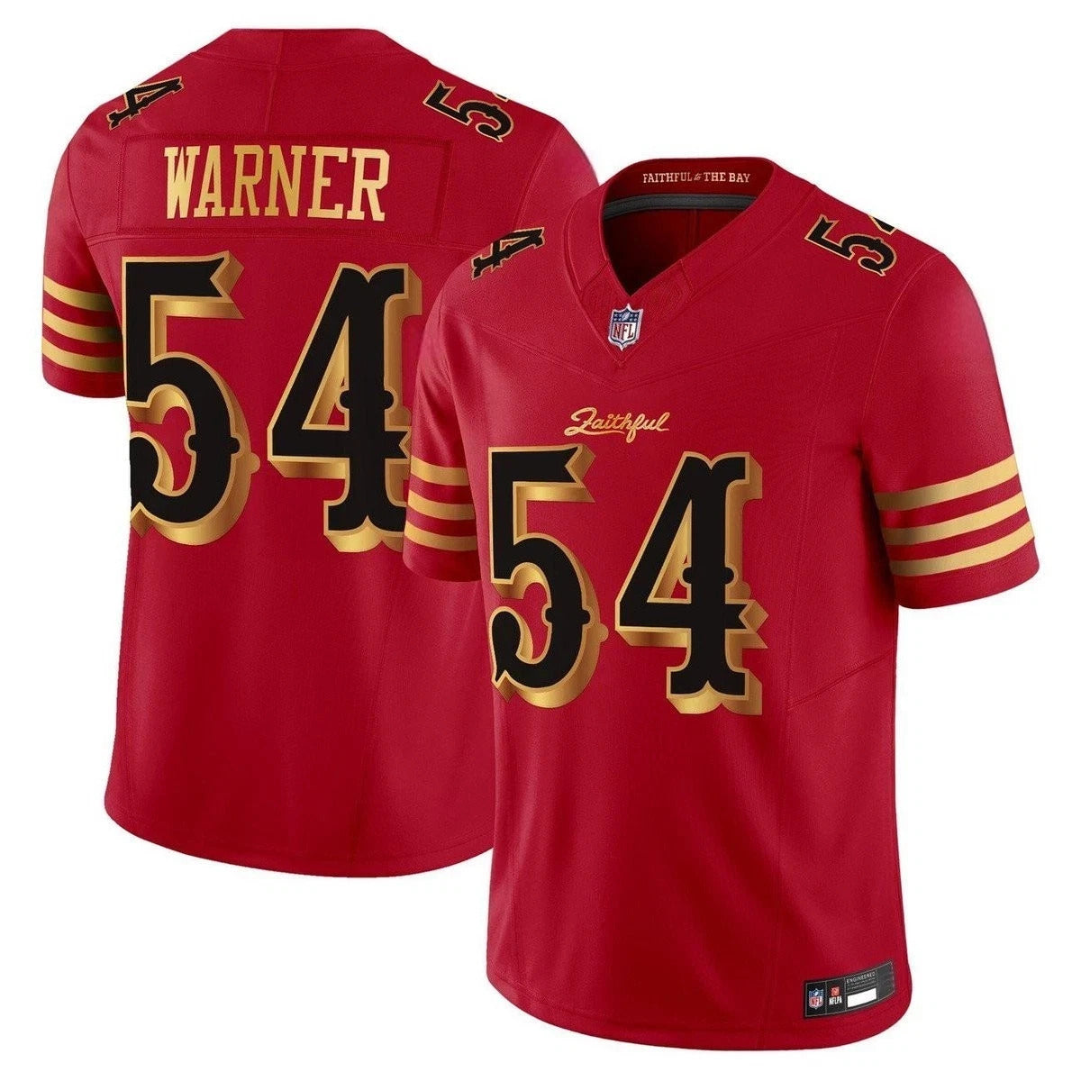 Fred Warner San Francisco 49ers 2025 Rivalries Collection Jersey - Red football jersey product view 1