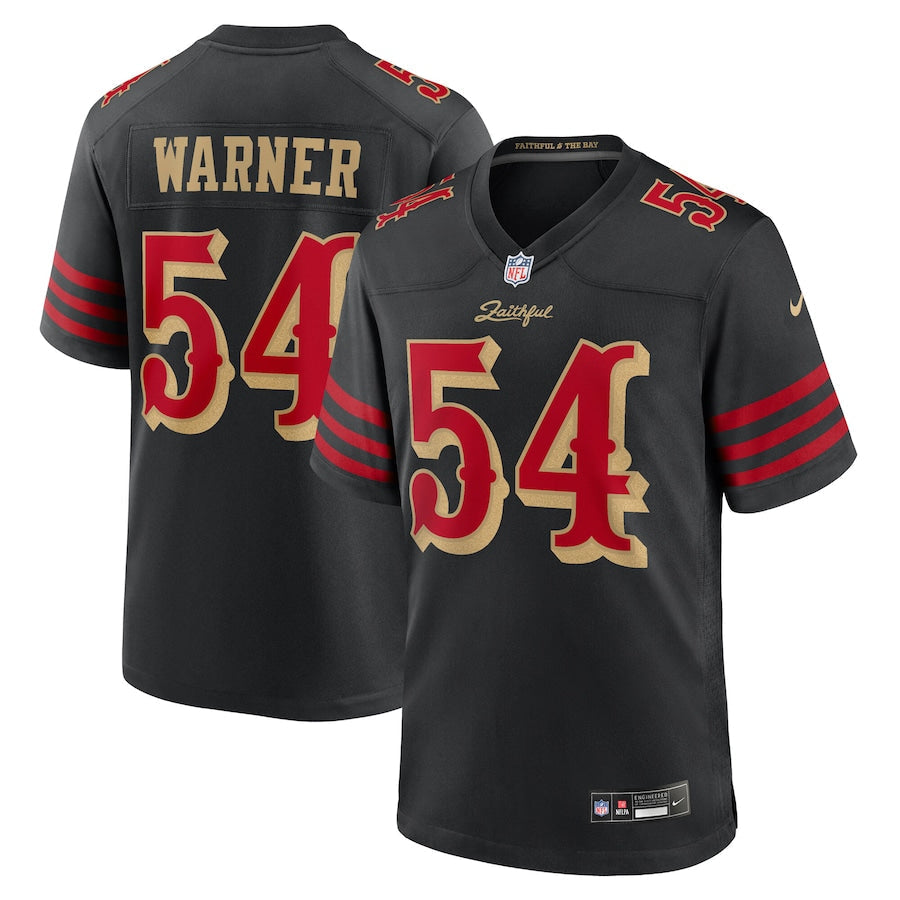 Fred Warner San Francisco 49ers 2025 Rivalries Collection Jersey - Black football jersey product view 1