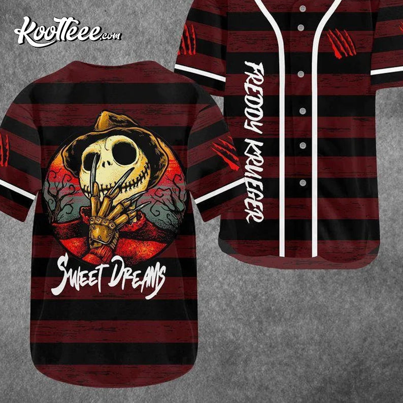 Freddy Krueger Horror Baseball Jersey Unisex T-shirt, Sweatshirt, Hoodie, Long Sleeve Tee - T-Shirt, Sweatshirt, Hoodie