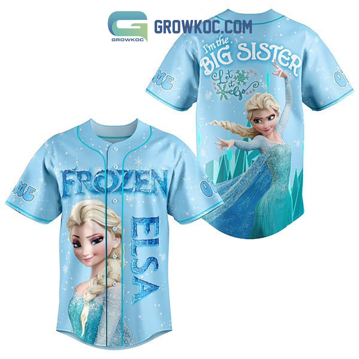 Frozen Elsa Im The Big Sister Let It Go Custom Name Personalization Christmas Baseball Jersey - T-Shirt, Sweatshirt, Hoodie