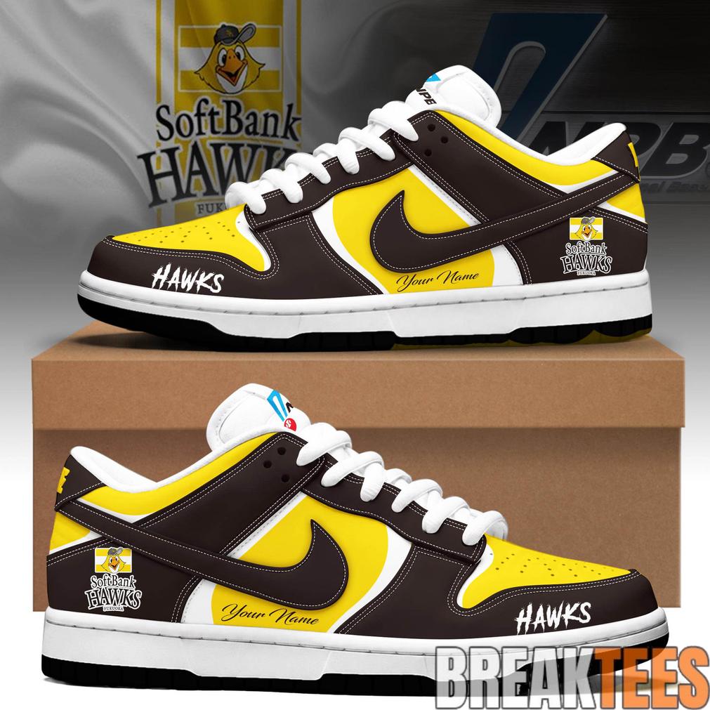 Fukuoka SoftBank Hawks Custom Dunk Low Sneakers Unisex T-shirt, Sweatshirt, Hoodie, Long Sleeve Tee - T-Shirt, Sweatshirt, Hoodie