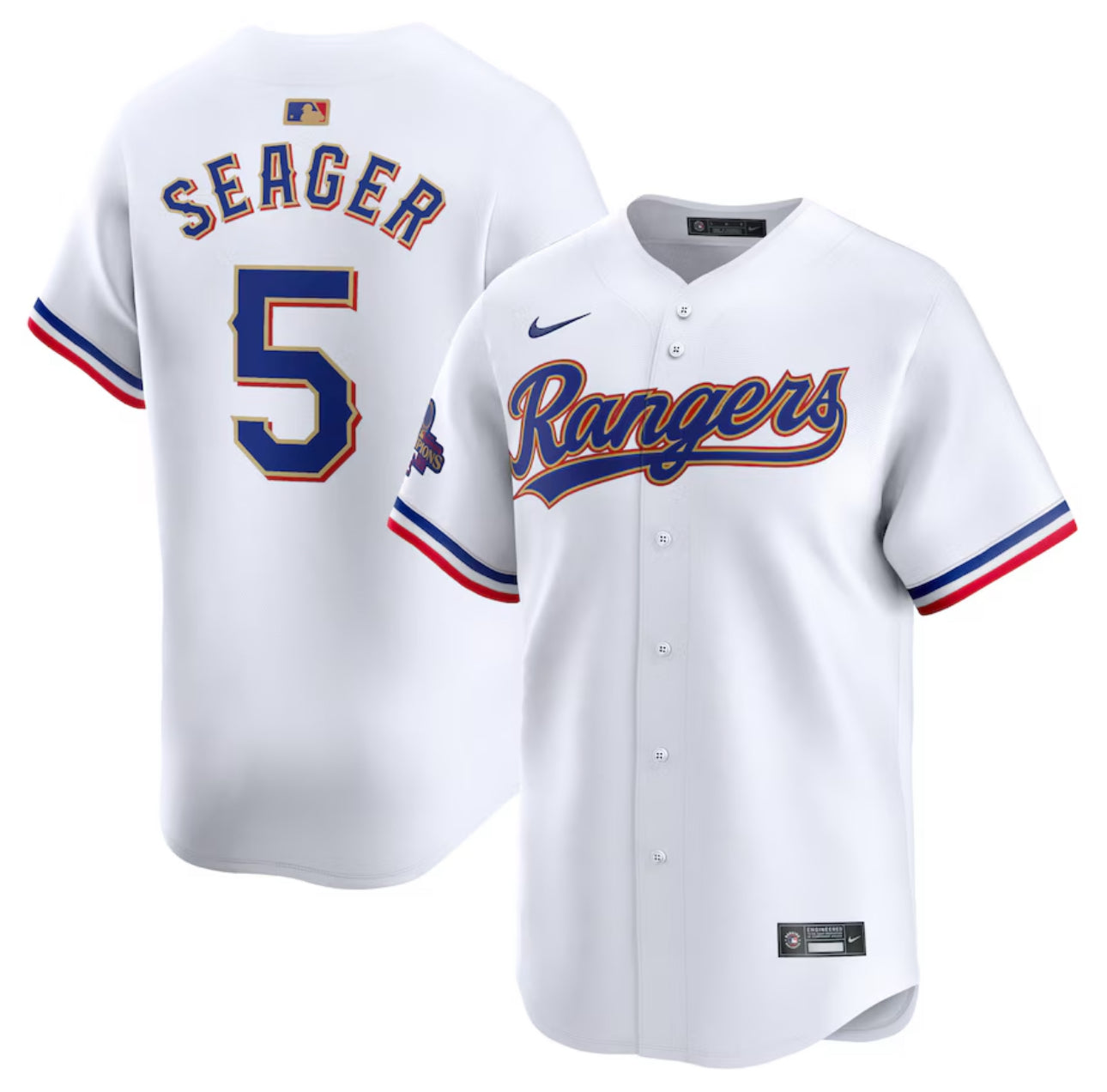 Corey Seager Texas Rangers Gold Edition Jerseys baseball jersey product view 1