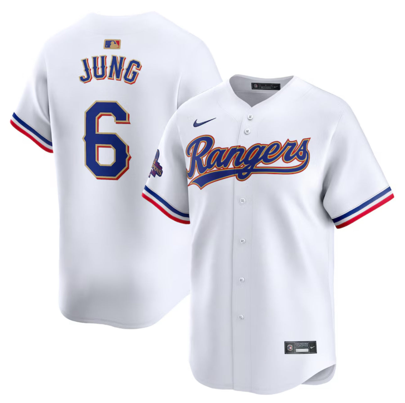 Josh Jung Texas Rangers Gold Edition Jerseys baseball jersey product view 1