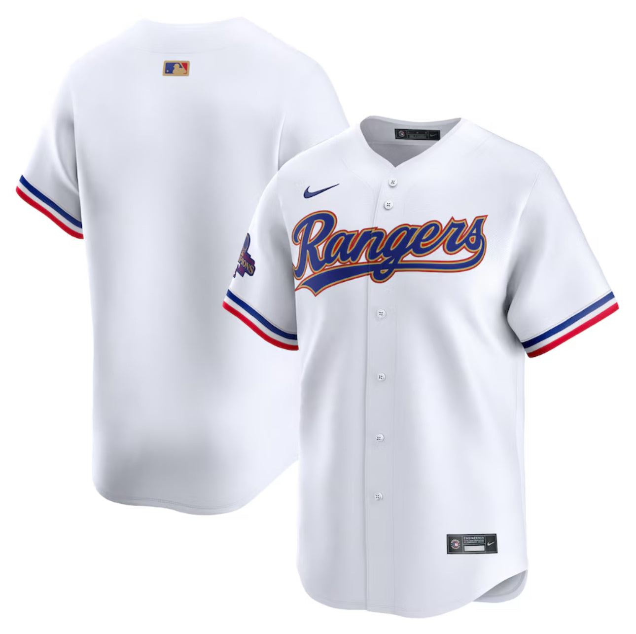 Texas Rangers Gold Edition Jerseys baseball jersey product view 1