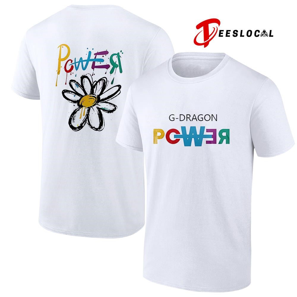 G Dragon Power world tour flower handraw graphic shirt Unisex T-shirt, Sweatshirt, Hoodie, Long Sleeve Tee - T-Shirt, Sweatshirt, Hoodie