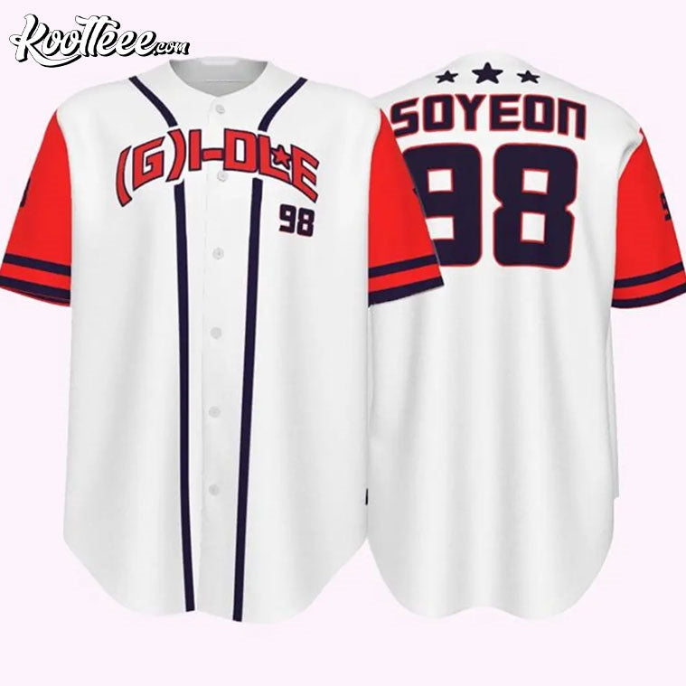 G-Idle Kpop Custom Baseball Jersey Unisex T-shirt, Sweatshirt, Hoodie, Long Sleeve Tee - T-Shirt, Sweatshirt, Hoodie