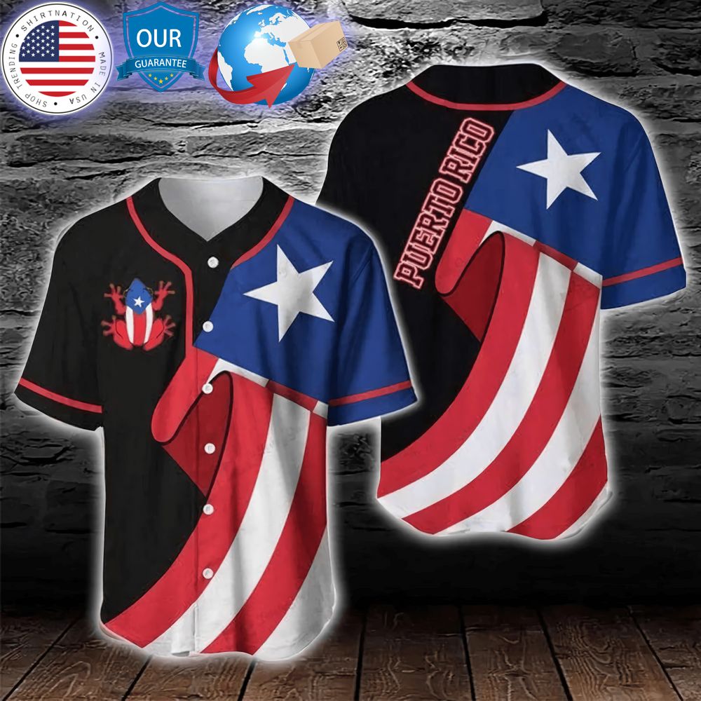 HOT Puerto Rico Coqui Flag Baseball Jersey Unisex T-shirt, Sweatshirt, Hoodie, Long Sleeve Tee - T-Shirt, Sweatshirt, Hoodie