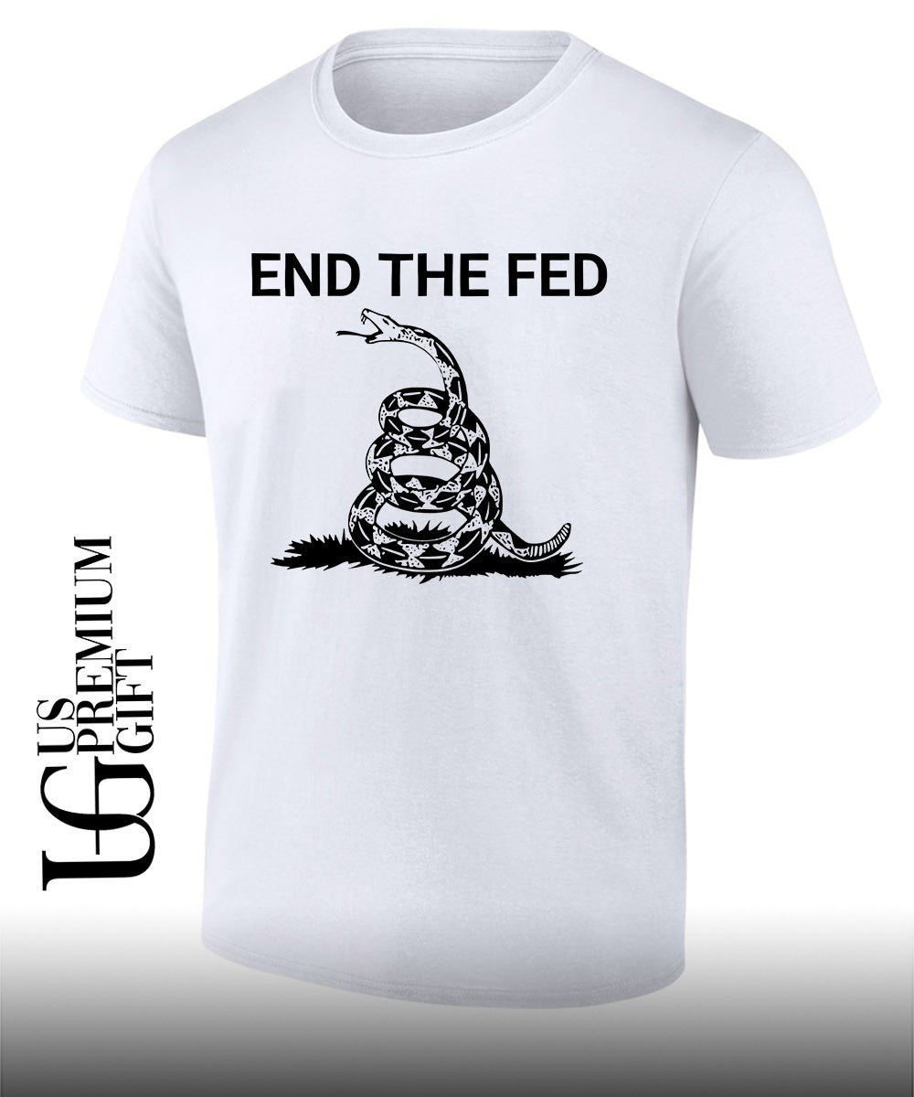 Gadsden Flag Snake End The Fed shirt Unisex T-shirt, Sweatshirt, Hoodie, Long Sleeve Tee - T-Shirt, Sweatshirt, Hoodie