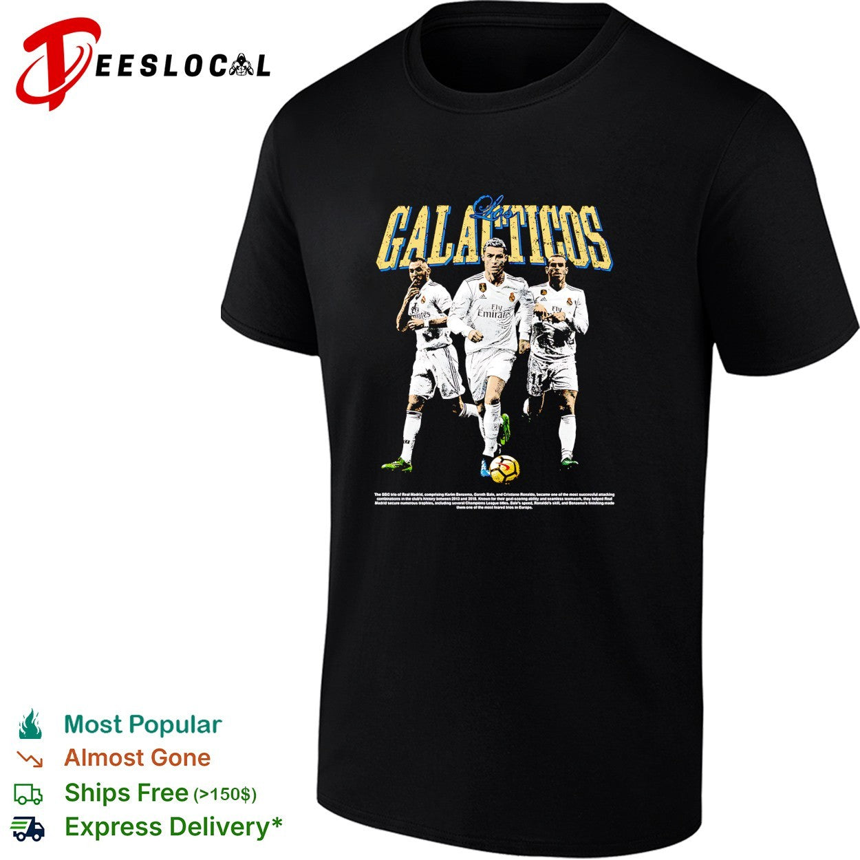 Galacticos Real Madrid Benzema Ronaldo Bale portrait shirt Unisex T-shirt, Sweatshirt, Hoodie, Long Sleeve Tee - T-Shirt, Sweatshirt, Hoodie