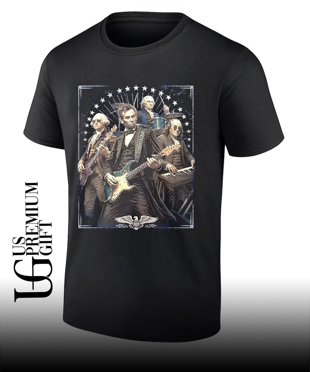 George Washington Abraham Lincoln Thomas Jefferson Benjamin Franklin shirt Unisex T-shirt, Sweatshirt, Hoodie, Long Sleeve Tee - T-Shirt, Sweatshirt, Hoodie
