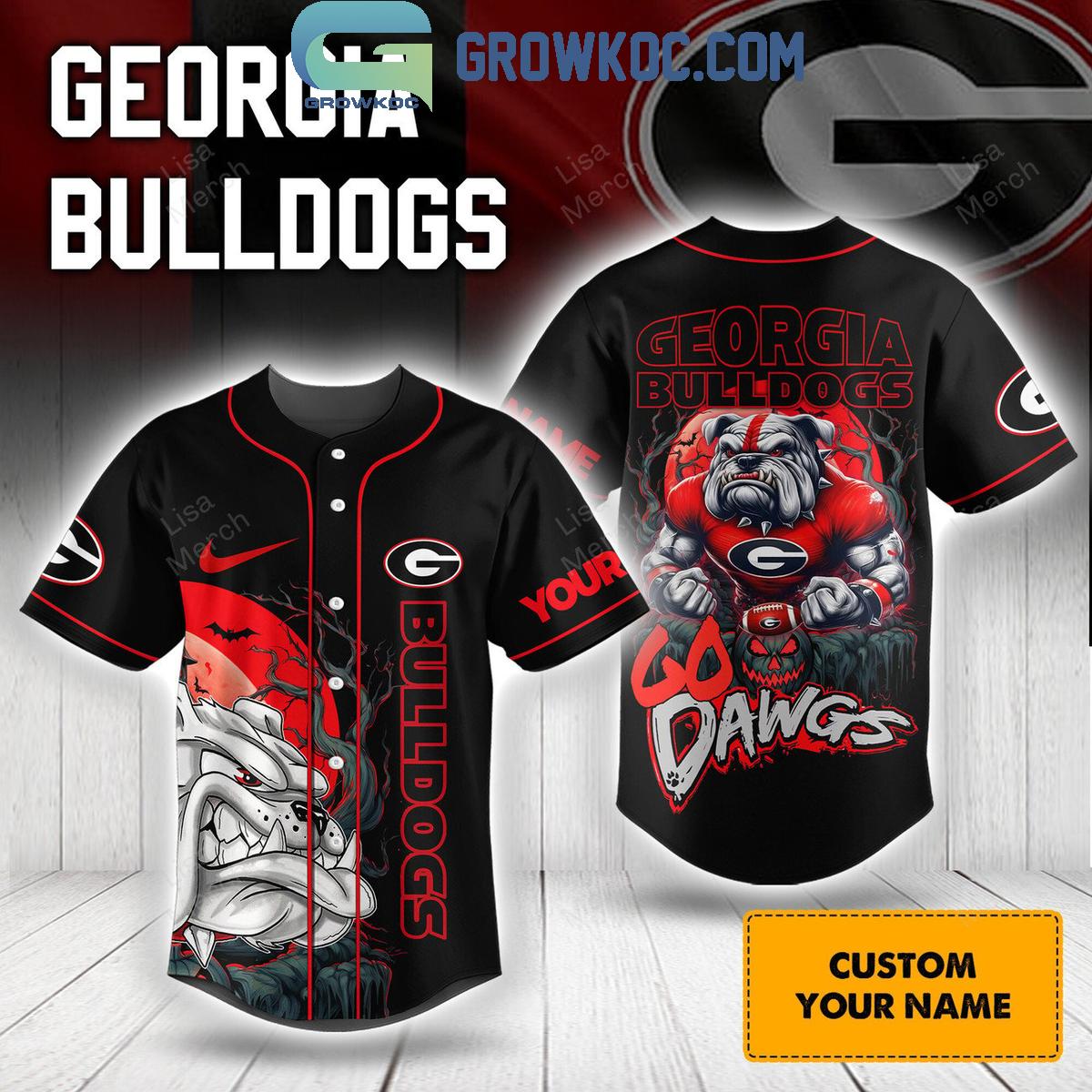 Georgia Bulldogs Go Dawgs Halloween Victory Personalized Baseball Jersey Unisex T-shirt, Sweatshirt, Hoodie, Long Sleeve Tee - T-Shirt, Sweatshirt, Hoodie