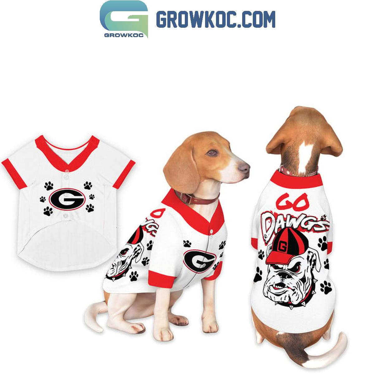 Georgia Bulldogs Go Dawgs Pet Baseball Jersey White Design Unisex T-shirt, Sweatshirt, Hoodie, Long Sleeve Tee - T-Shirt, Sweatshirt, Hoodie