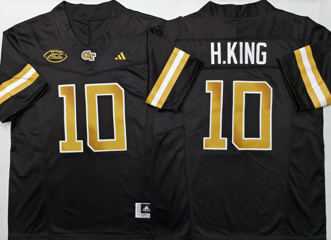 Haynes King Georgia Tech Yellow Jackets Jersey Black sports jersey product view 1