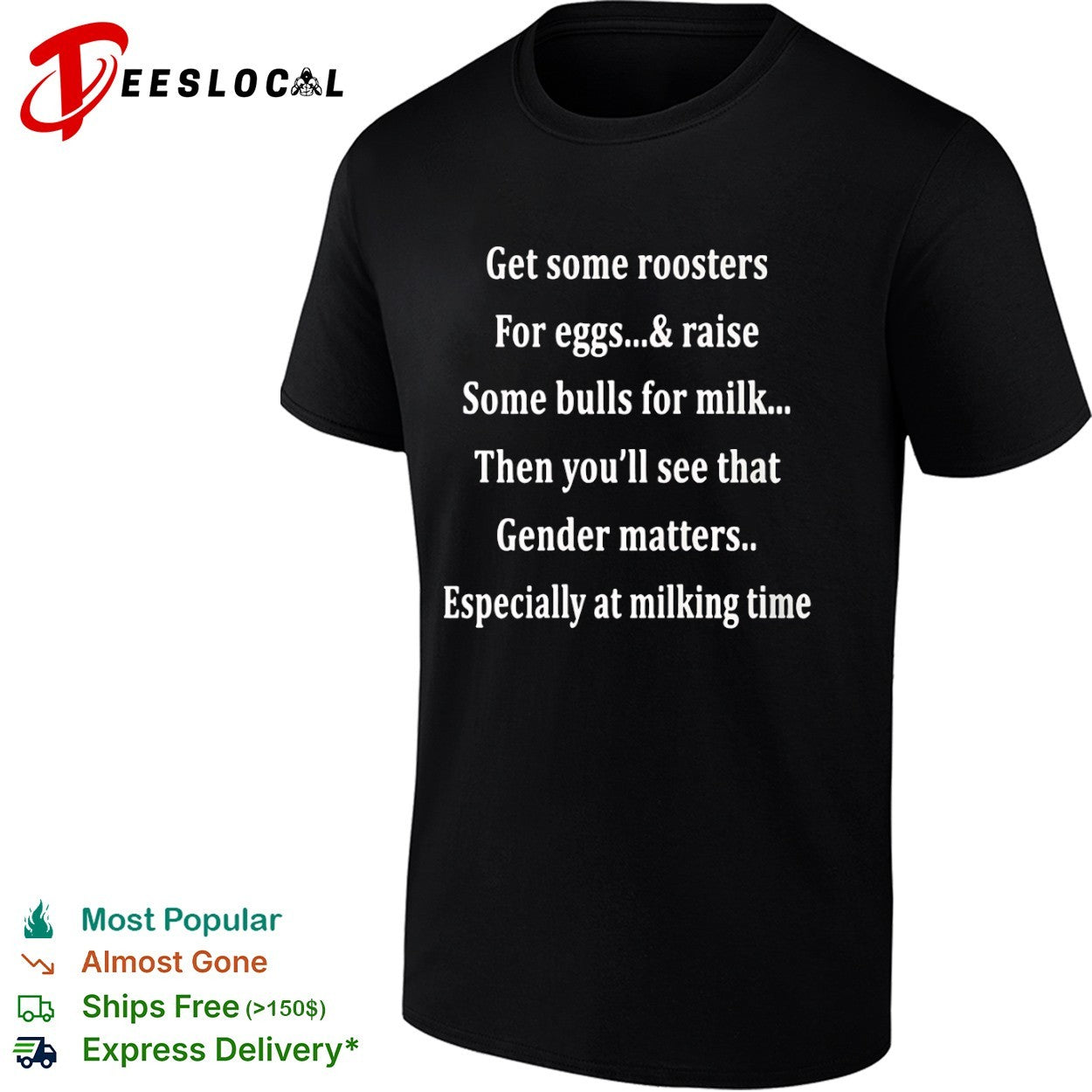 Get some roosters for eggs and raise some bulls for milk gender matters shirt Unisex T-shirt, Sweatshirt, Hoodie, Long Sleeve Tee - T-Shirt, Sweatshirt, Hoodie