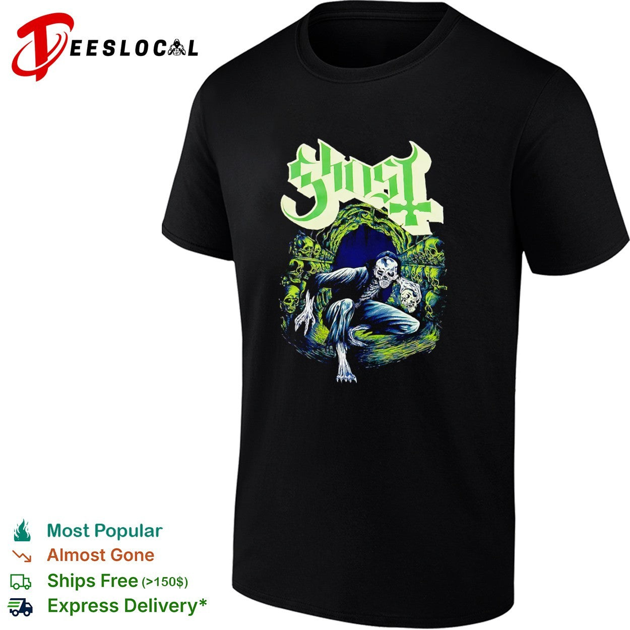Ghost Band Skeleton Skull Catacombs shirt Unisex T-shirt, Sweatshirt, Hoodie, Long Sleeve Tee - T-Shirt, Sweatshirt, Hoodie