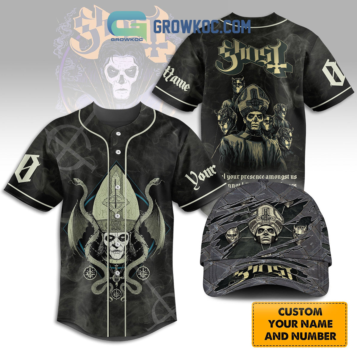 Ghost I Feel Your Presence Amongst Us Personalized Baseball Jersey Unisex T-shirt, Sweatshirt, Hoodie, Long Sleeve Tee - T-Shirt, Sweatshirt, Hoodie