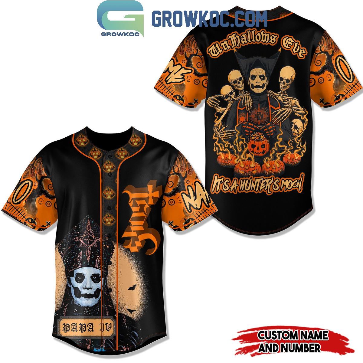 Ghost In Halloween Hunter Mood Personalized Baseball Jersey Unisex T-shirt, Sweatshirt, Hoodie, Long Sleeve Tee - T-Shirt, Sweatshirt, Hoodie